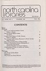 North Carolina Libraries, Vol. 39,  no. 3